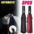 Parapluie pliant automatique LED pour hommes et femmes torche pivotante parasol durable pluie et