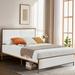 Mercer41 Shireka Metal Slat Bed Metal in Black/White | 43.3 H x 57.87 W x 78.35 D in | Wayfair 9DCAD857312A4249B8185EDB4961CA40