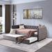 Red Barrel Studio® Emborough Daybed w/ Trundle Upholstered/Velvet in Gray | 30.76 H x 43.01 W x 82.76 D in | Wayfair