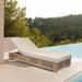 Vivid Outdoor Patio Adjustable Chaise Lounge Chair in Eucalyptus Wood with Olefin Cushions