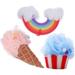 3pcs Bath Ball Sponges Ice-Cream Household Bath Loofahs Kids Shower Sponge Body Shower Sponge Bath Shower Loofah Ball Hotel Bathing Ball Men Bath Loofah or Cone Bath Products Child