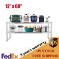 12 x 60 Stainless Steel Work Prep Table Commercial Overshelf Double Over Shelf