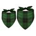 OWNTA Green Buffalo Plaid Checks Black Pattern Pack of 2 Puppy Pet Collars - Translucent Light and Breathable Chiffon Yarn Material - Sizes 16x16x22.8in 20.9x20.9x30in