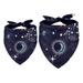 OWNTA Galaxy Space Stars Planets with Rockets Pattern Pack of 2 Puppy Pet Collars - Translucent Light and Breathable Chiffon Yarn Material - Sizes 16x16x22.8in 20.9x20.9x30in