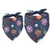 OWNTA Outer Spaceship Rocket Stars Planet Pattern Pack of 2 Puppy Pet Collars - Translucent Light and Breathable Chiffon Yarn Material - Sizes 16x16x22.8in 20.9x20.9x30in