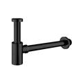 Ayna Decors Brass Contemporary Round Bottle P Trap 1 1/4 Basin Sink Waste Trap Drain Tube Kit Adjustable Height Matte Black Finish 2 Pack