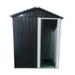 Outdoor Metal Storage Shed with Singe Lockable Door Galvanized Metal Shed with Air Vent Suitable for The Garden Tiny House Storage Sheds Outdoor for Backyard Patio Lawn-5 x 3 Black