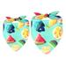 OWNTA Simple Tropical Fruits Pattern Pack of 2 Puppy Pet Collars - Translucent Light and Breathable Chiffon Yarn Material - Sizes 16x16x22.8in 20.9x20.9x30in