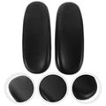 chair armrest pad 2pcs Office Chair Armrest Universal PU Leather Replacement Chair Arm Pads (Black)