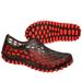 Fashion Breathe Ultralight Hollow Sandals Summer Aqua Breathable Comfort Water Shoes for Couples(Black Red 37)