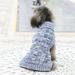 Turtleneck Dog Sweater - Classic Cable Knit Winter Coat - Feather Yarn Glittered with Silver Wire - Keep Warm for Doggies Puppy