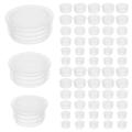 150 Pcs Glass Jars Household Glass Jar Covers Glass Jar Parts Kitchen Jars Protectors White Jar Plastic Covers