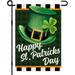 HGUAN Green Lucky Shamrock/Hat Sign Seasonal Happy St Patricks Day Garden Flag Double Sided 12 x 18 Inch Yard Flag Spring Seasonal Flag for Outdoor Holiday Decorations