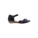 Miz Mooz Wedges: Black Print Shoes - Women's Size 37 - Open Toe