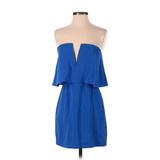 BCBGMAXAZRIA Cocktail Dress - Popover Off The Shoulder Strapless: Blue Dresses - Women's Size 2