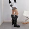 WQJNWEQ Women s Warm Snow Boots Thick-soled inner Heightening Flat-heel Thick Velvet High-top Snow Anti-Slip Winter