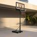 DWVO 44 Portable Basketball Hoop 4.4-10ft Adjustable Height Basket Ball Hoop with Built in Wheels and Collision-Proof Edge for Outdoor Sport Red