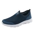 Ierhent Running Shoes for Men Men s Canvas Shoes High Top Canvas Sneakers Classic Lace-Up Walking Shoes Light-Weight Soft Casual Shoes Tennis Shoes Blue 40