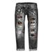 hcuribad Jeans for Women 2024 Women s New Fashion Slim Fit Jeans Baseball Print Jeans for Mother s Day Judy Blue Jeans High Waisted Jeans for Women Wide Leg Jeans Woman (Clearance) Grey 2XL