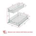Bextsrack Pull Out Cabinet Organizer 2 Layer Wire Basket Under Sink Slide Out Storage Shelf with Sliding Drawer Storage - Cabinet Opening Silver