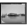 Historic Framed Print Chapel Street Swing Bridge Spanning Mill River on Chapel Street New Haven New Haven County CT 17-7/8 x 21-7/8