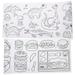 2 Rolls Children s Graffiti Scroll Decor Kids Coloring Poster Coloring Poster for Kids Wall Graffiti Poster Baby