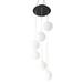 Round Ball Wind Chimes LED Solar Mobile Wind Chime Color Changing Automatic Light Sensor Wind Lamp for Home Party Balcony Porch Patio Garden Decoration