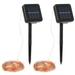 2 Sets Solar Copper Wire Light Decor LED Solar Light Garden Scapes Yard Light Adornment Solar Garden Lamp