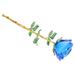 Glass Rose Ornament Home Decor Decorative Artificial Bouquet Romantic Glass Flower Decorative Rose Bouquet Prop Bride