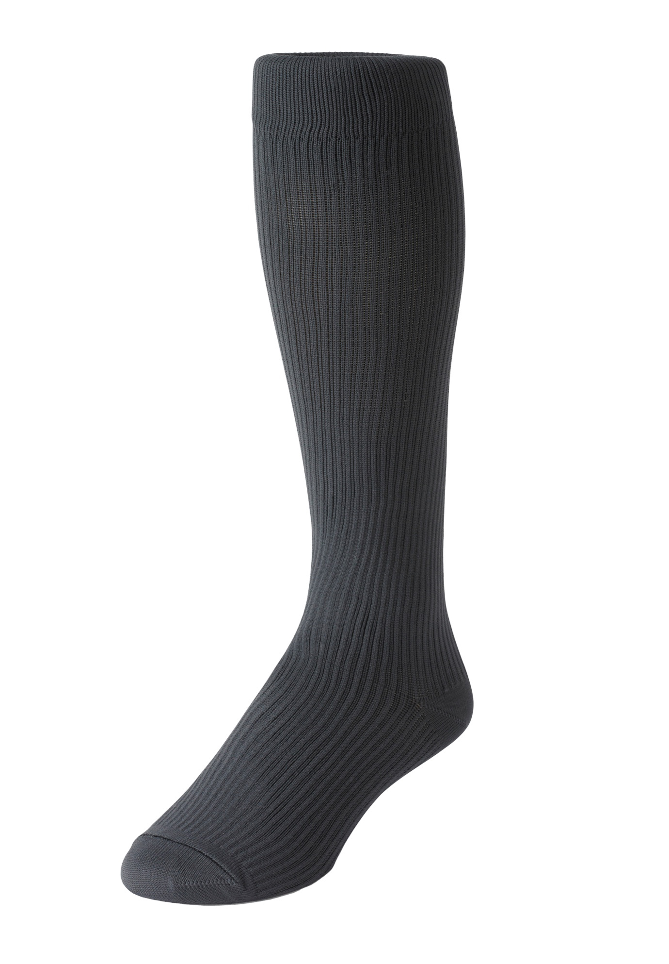 Over-the-Calf Compression Silver Socks by KingSize in Charcoal (Size L)