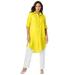 Plus Size Women's Linen Mega Tunic by Jessica London in Bright Yellow (Size 26 W)