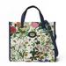 Gucci Bags | Gucci Hand Bag Shoulder Canvas Leather Off-White Navy Flower 550141 Flora White | Color: White | Size: Os
