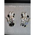 Disney Jewelry | Disney X Baublebar Minnie Mouse Pearl/Rhinestone Enamel Earrings New | Color: Blue | Size: Os