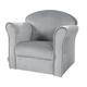 roba Children's Armchair with Armrests 'Lil Sofa' - Mini Armchair with Velour Upholstery (Silver-Gray)