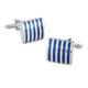 French shirt blue cufflinks bicycle butterfly bus blue crystal cufflinks badge men's wedding gift (metallic color: 10) ()