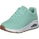 Skechers Women's Uno Stand on Air Sneaker, Mint Durabuck Mesh, 3.5 UK