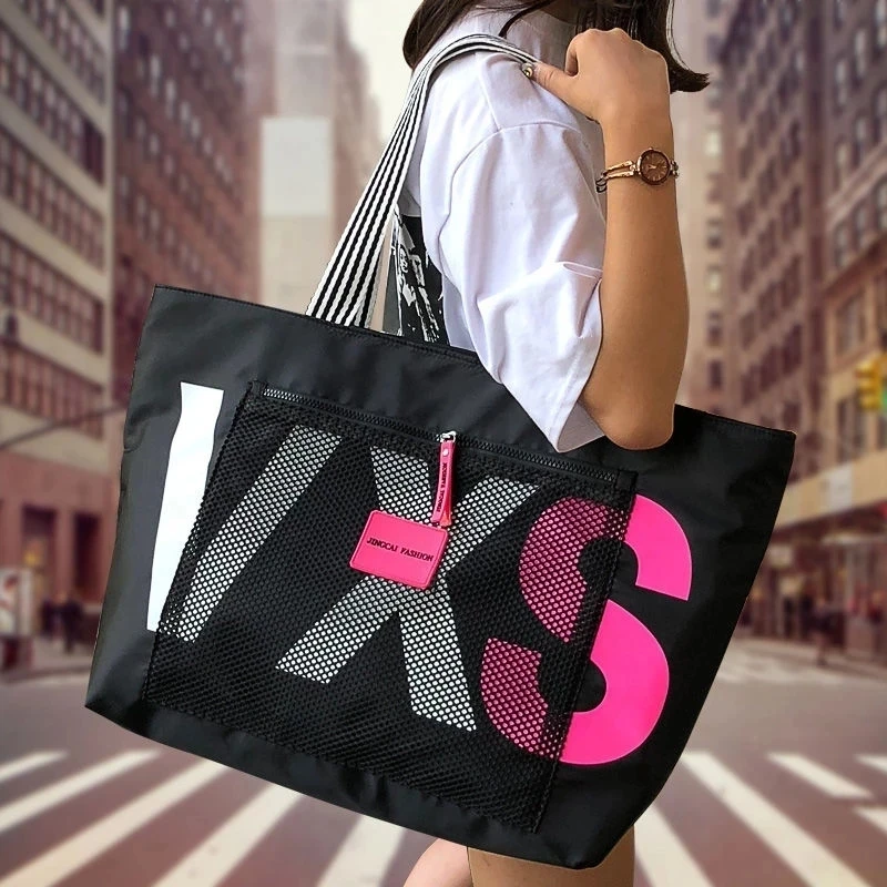 Aliwood 2022 nouveautés lettre femmes sacs à bandoulière à la mode fourre-tout étanche sac de plage grande capacité femme voyage sacs à provisions