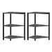 17 Stories 24" H x 15.7" W x 11.8" D Storage Rack Wood/Wire/Metal in Brown/Gray | 24 H x 15.7 W x 11.8 D in | Wayfair