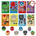 Autocollants de puzzle Disney Marvel Avengers Smile Hero pour enfants jouets Anime Make-a-Face jeu