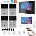 Jeatone-Interphone vidéo à empreintes digitales Tuya WiFi pour la maison écran de moniteur 7