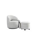 Barrel Chair - Swivel Chair - Latitude Run® Swivel Barrel Chair, Living Room Swivel Chair w/ Round Storage Chair, 360 ° Swivel Club Chair, Nursery, Bedroom, Office | Wayfair