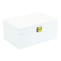 Holzbox mit Klappdeckel (180 x 110 x 80 mm L/B/H innen)- weiß lackiert - Kiste - Box - Schatulle - Holzkiste - Kästchen