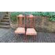 Pair of c1900 Vintage Upholstered Dining Bedroom Occasional Chairs Mid-European. Art Nouveau.