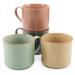 Stackable Ceramic Coffee Mugs 4 Multi-Color Cups