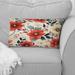 Designart "Vintage Romance Red Floral Bliss" Floral Printed Throw Pillow