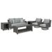 Signature Design by Ashley Elite Park Gray 6-Piece Outdoor Seating Package - 80"W x 37"D x 38"H