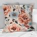 Designart "Retro Nostalgia Pink Floral Fantasy" Floral Printed Throw Pillow