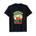 11. Geburtstag Gamer Boy Men Level 11 freigeschaltet Februar 2013 T-Shirt