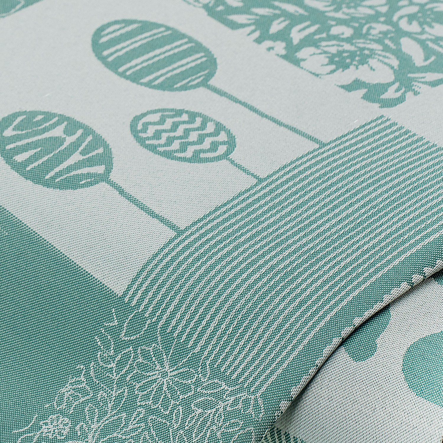 Tischwäsche-Jacquard Oster-Patch, hellpetrol-color Image