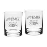 Florida A&M Rattlers Class of 2024 14oz. Two-Piece Classic Double Old Fashioned Glass Set